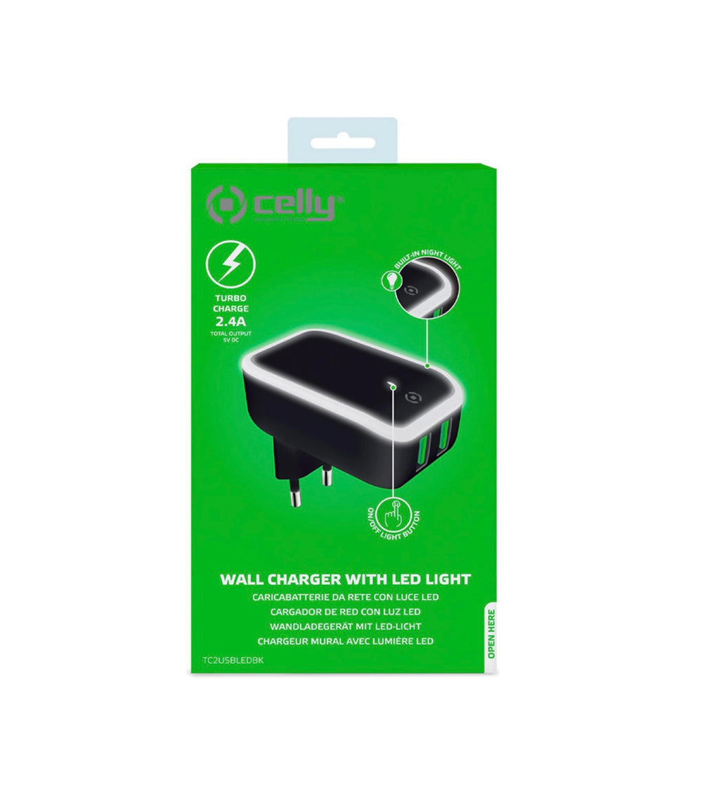 Spina 2xUSB 2.4A con Led Celly
