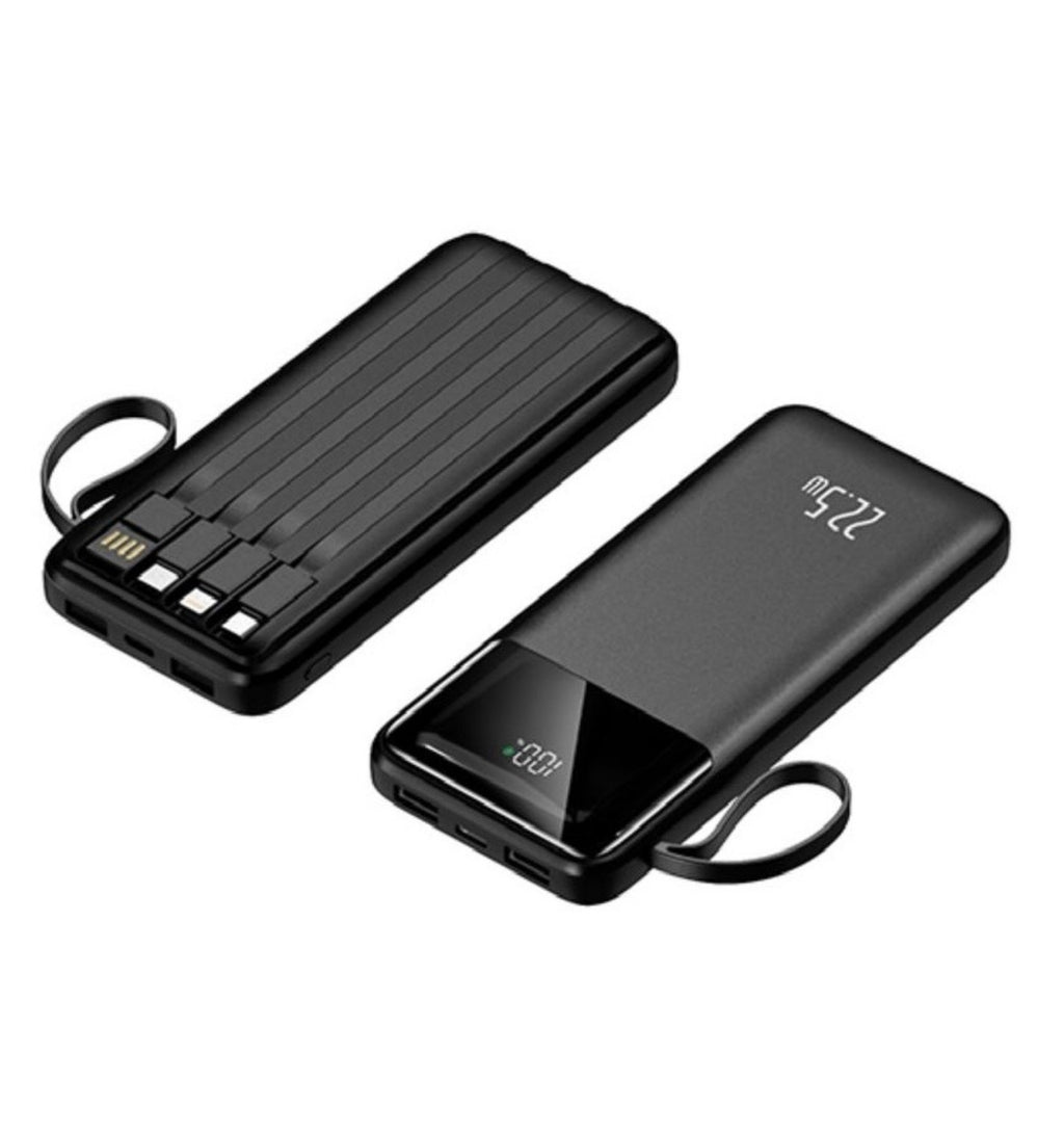 Powerbank 10.000mAh 22.5W con 4 cavi integrati