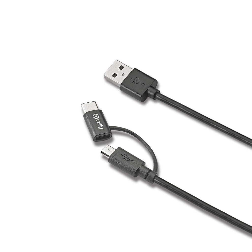 Cavo 2in1 Micro USB e USB-C Celly