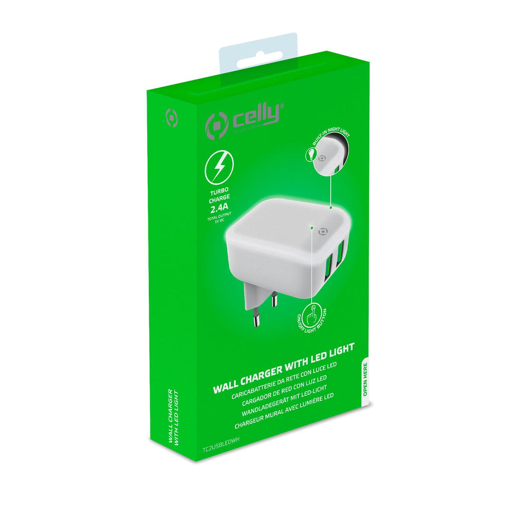 Spina 2xUSB 2.4A con Led Celly