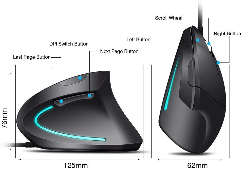 Mouse verticale Usb